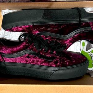 Vans platform velvet shoes. Brand new still in the box. Size 6.5 in women’s